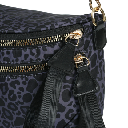 Women's Leopard Print Bum Bag Crossbody Fanny Pack Waterproof Hands Free Travel Vacation Bag