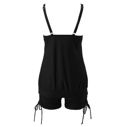 Swimsuit with Underwire Bra Support Tankini Swimsuits For Women 2 Piece Bathing Suits Tops With Boyshorts Loose Fit Swimwear