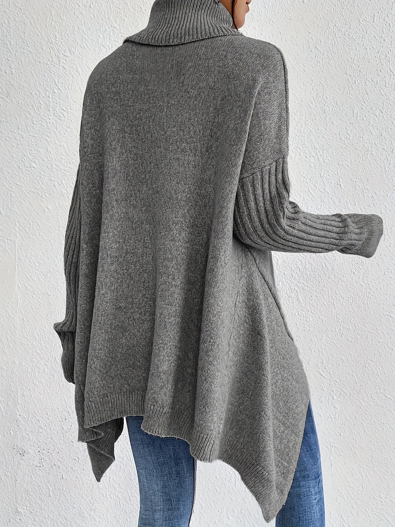 Women's Oversized Sweater Turtleneck Long Sleeve Casual Knit Tunic Pullover Sweaters Tops 2025 Fall Winter Outfits - Seldom Seen Styles