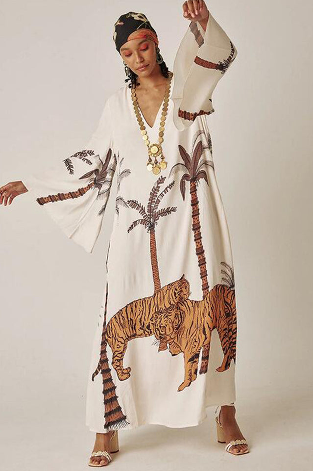 Brigitte One Of A Kind Ikat Maxi Kimono - Seldom Seen Styles