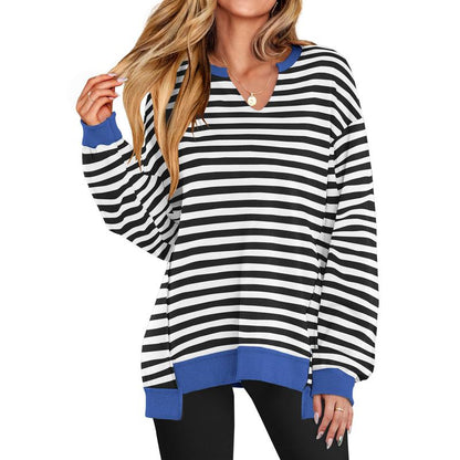 Womens Oversized Sweatshirt V Neck Long Sleeve Tunic Lightweight Pullover 2025 Winter Casual Tops Teen Girl Outfits - Seldom Seen Styles