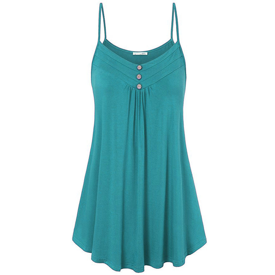 wishAmazon AliExpress Hot Rea Bästsäljande Damkläder 2024Sommar Lös SexigVKrage Camisole plus Size 