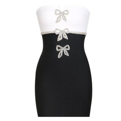 Blerira Mini schulterfreies Partykleid