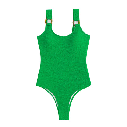 high cut one piece swimsuit One-Piece Swimsuit for Women Solid Color Tight-Fitting Women's Swimwear - Seldom Seen Styles