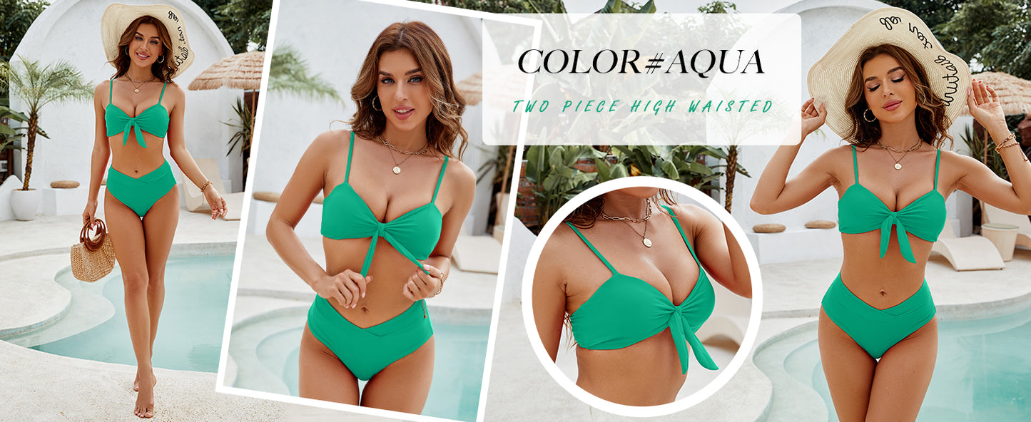 Women's High Waisted Bikini Sets Two Piece Swimsuit Sexy Bathing Suits - Seldom Seen Styles