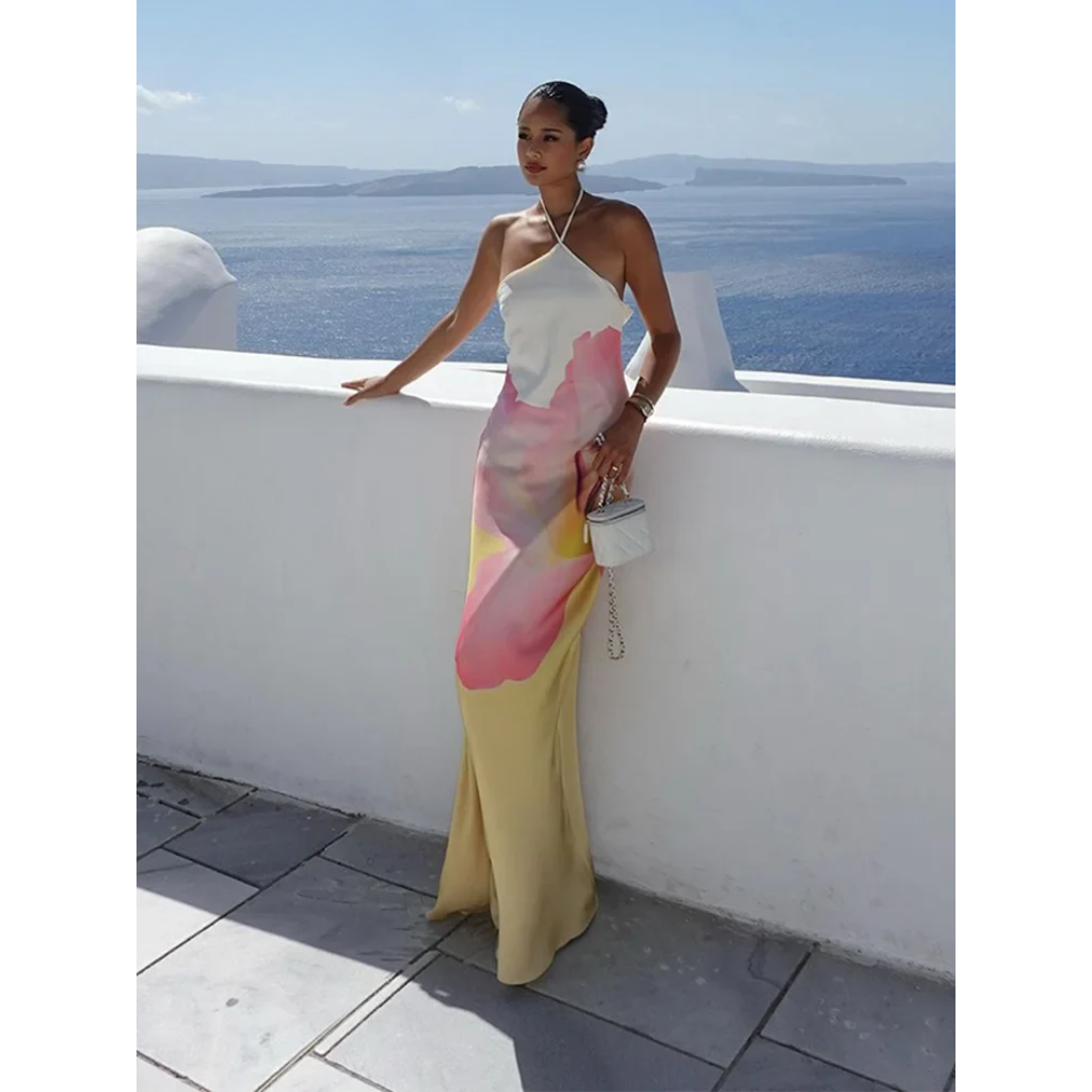 Fashion Modern Blossom One-Shoulder Maxi Dress for Women - Seldom Seen Styles