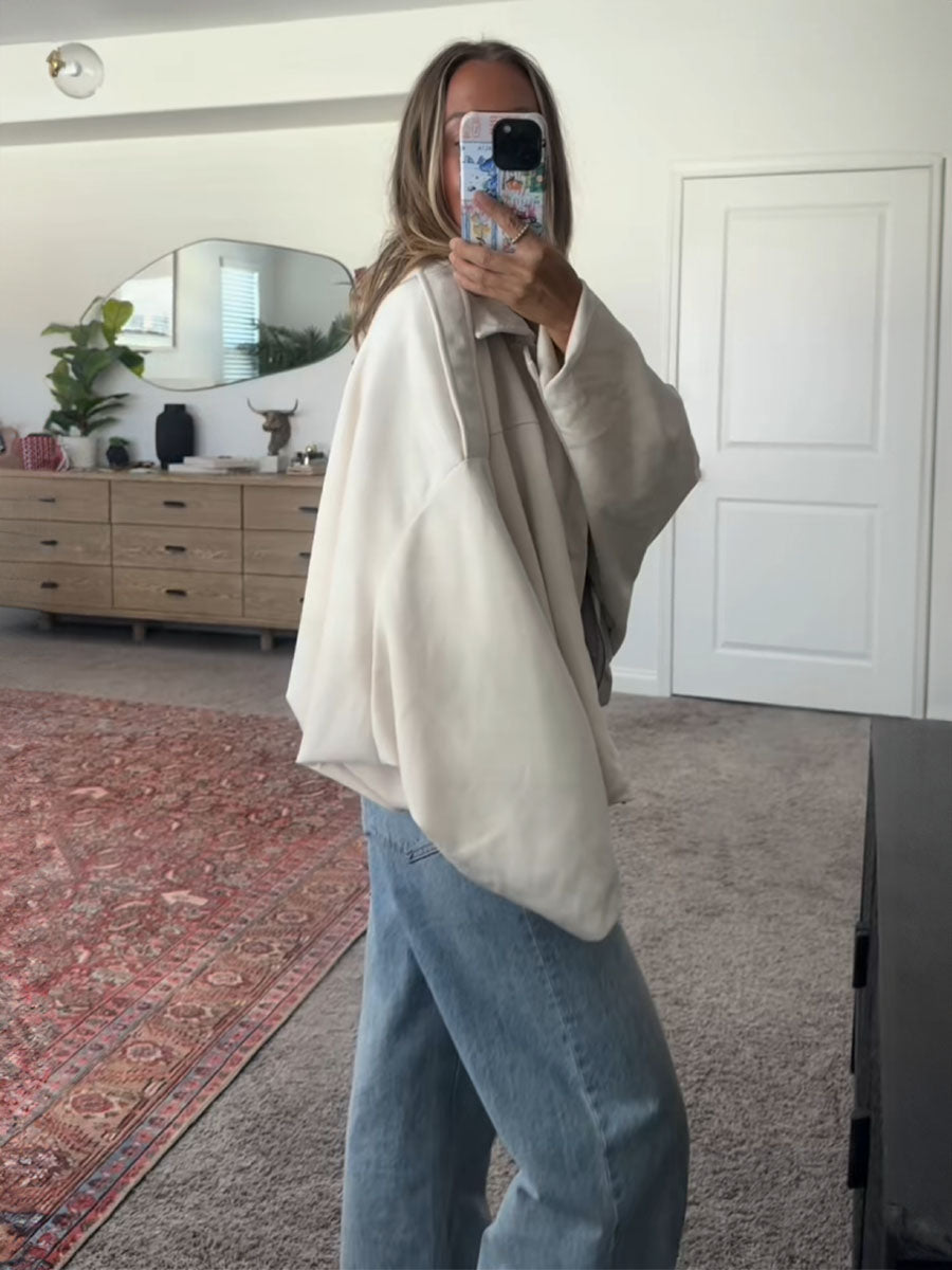 Cozy Touch Oversized Bomber Jacket - Seldom Seen Styles
