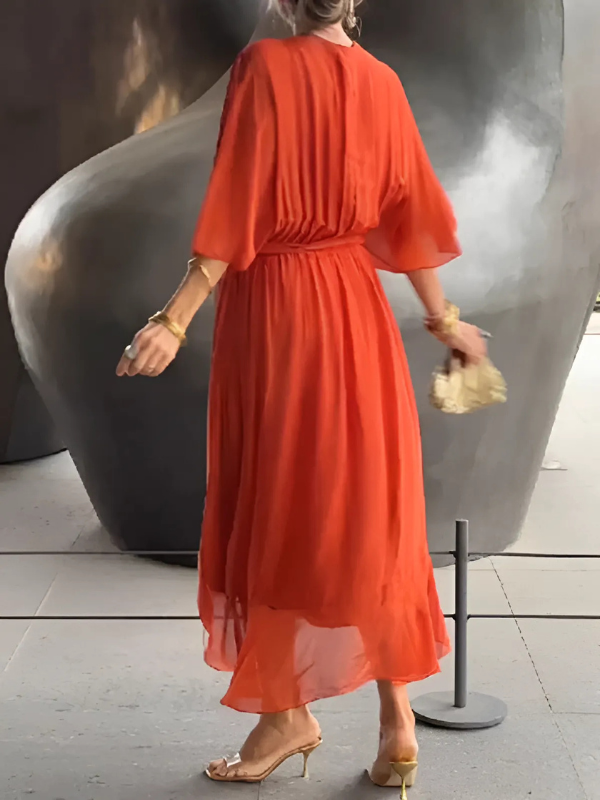 Lori™ | Timeless Wrap Midi Dress - Seldom Seen Styles