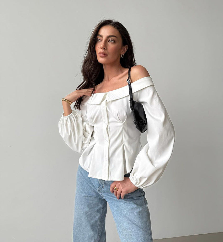 Halez Off Shoulder Top - White - Seldom Seen Styles