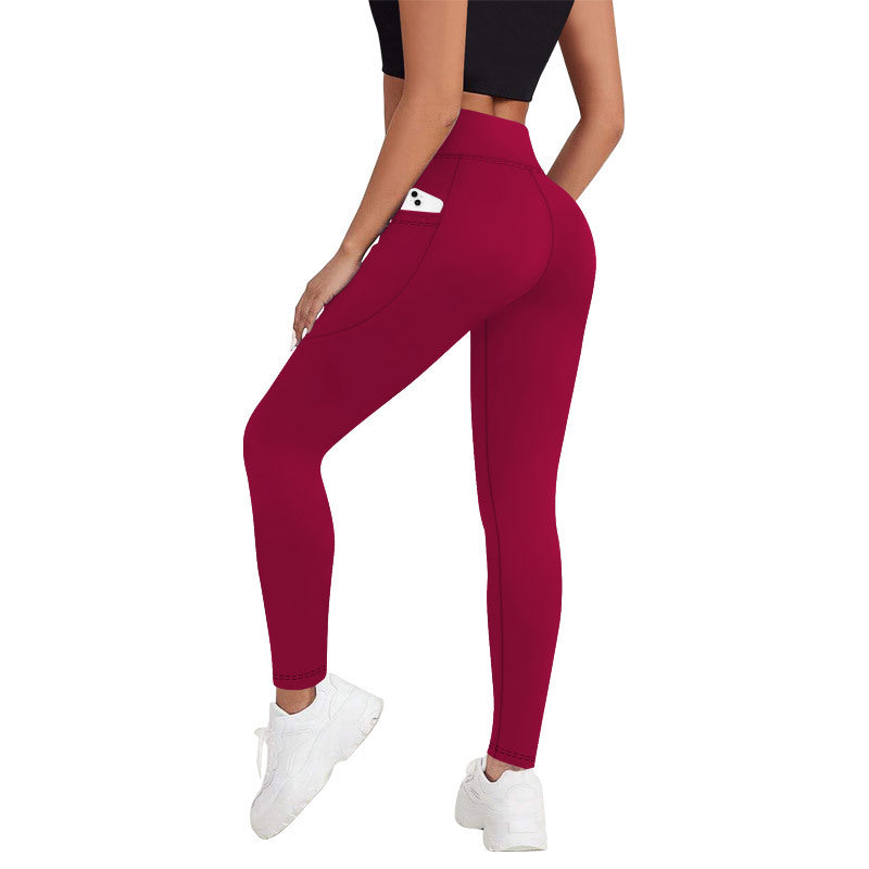 Women's High-Waisted Core Shaping and Hip Lifting Side Pocket Training Super Shaping Leggings - Seldom Seen Styles