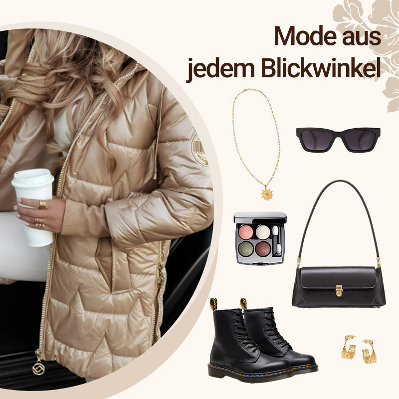 Damen Winter Warme Kapuzen-Mantel in mittlerer Länge - Seldom Seen Styles