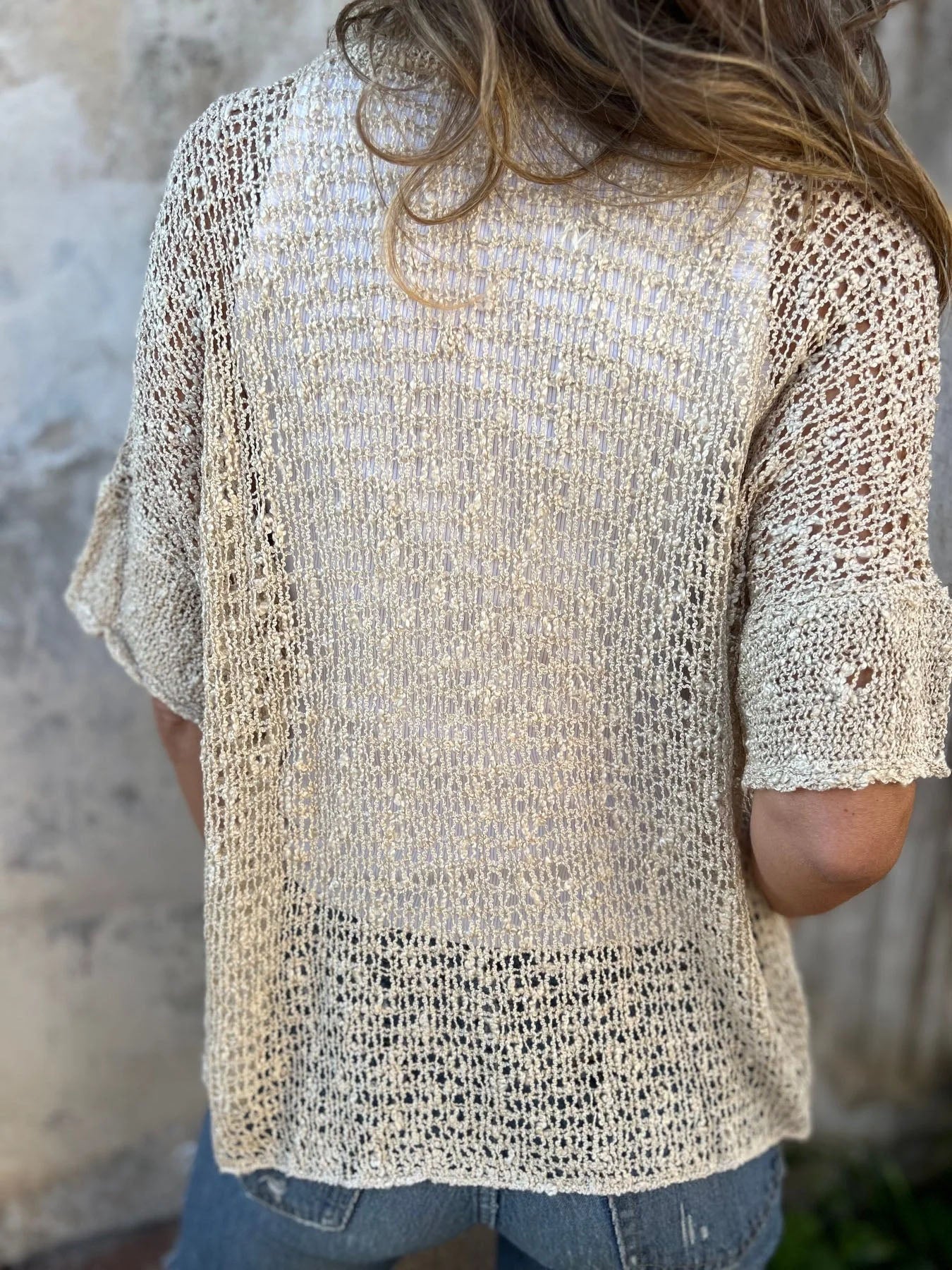 One Button Hollow Knit Tops - Seldom Seen Styles