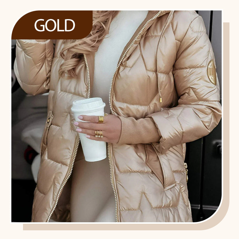 Damen Winter Warme Kapuzen-Mantel in mittlerer Länge - Seldom Seen Styles