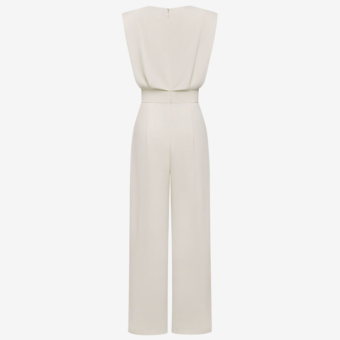 Women's Wide Leg Jumpsuit High Waist Sleeveless Elegant One Piece Outfit - Seldom Seen Styles