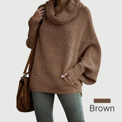 🎉50% OFF🥳Women's Batwing Cowl Neck Sweater with Pockets