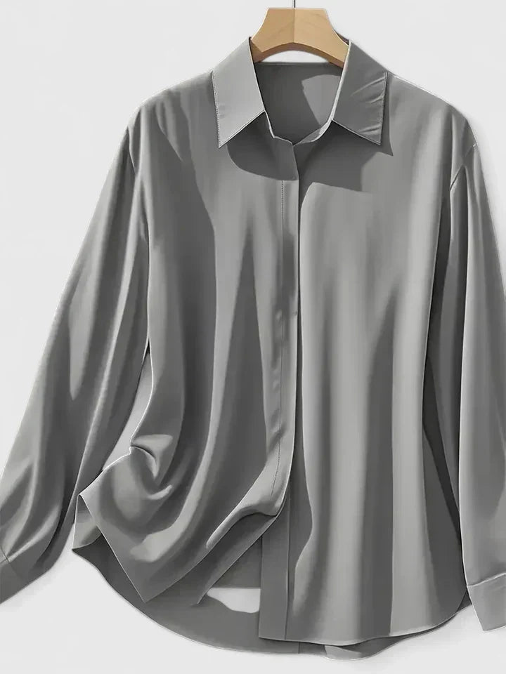 Reese | Women's Elegant Button Down Shirt with Concealed Placket - Seldom Seen Styles