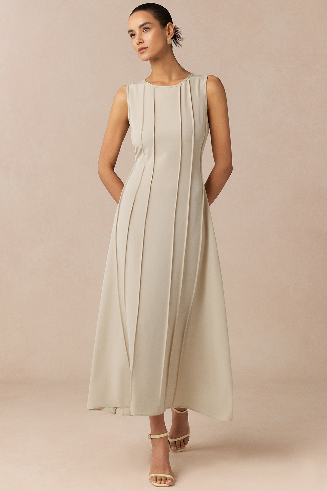 Round Neck Sleeveless Midi Dress - Seldom Seen Styles