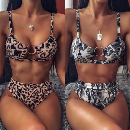 Snake print bikini