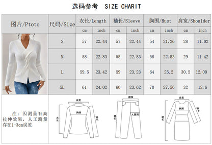 Long Sleeve Solid Color Slim Fit Sweater Women's Clothing Knitwear Fashion