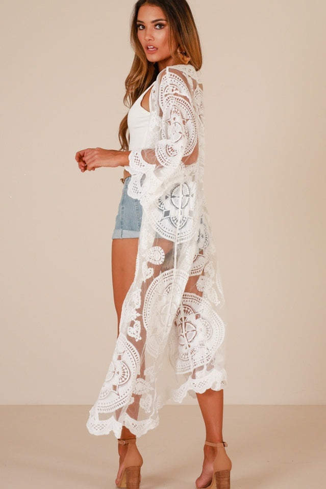 White Beach Cover Up Dress - Seldom Seen Styles