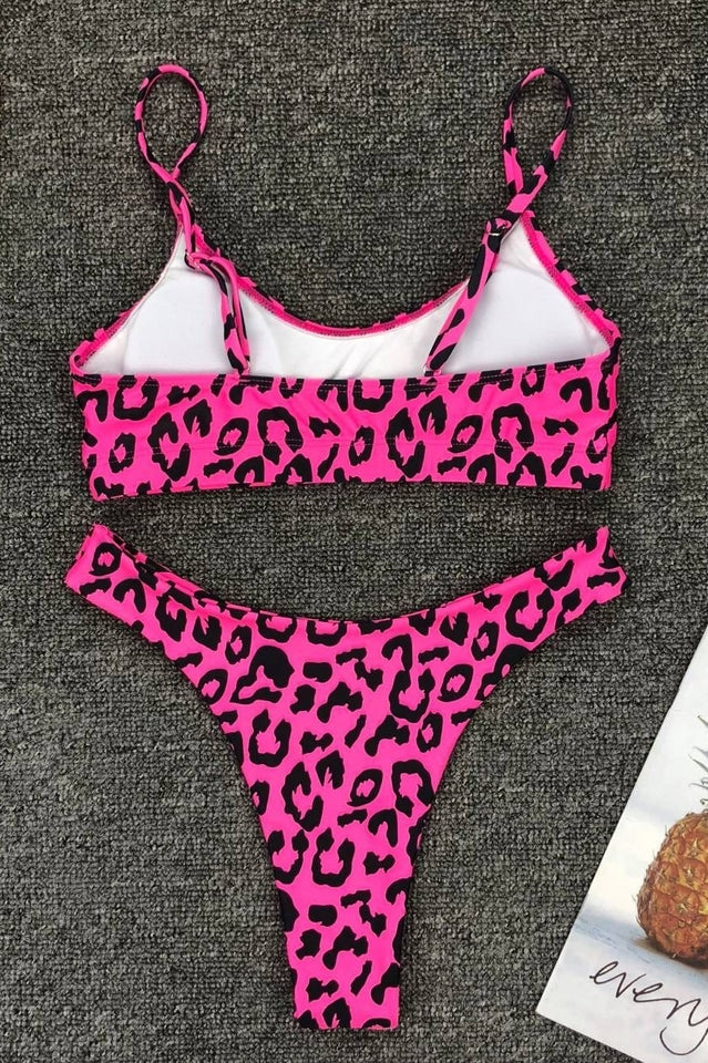 Leopard Print Bikini Set (Multicolor) - Seldom Seen Styles