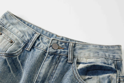 Women's Distressed Ripped Wide Leg Jeans High Waist Baggy Denim Pants Streetwear Y2K Casual Summer Outfit