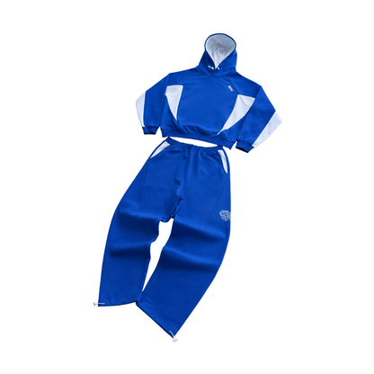 Women's Cropped Hoodie Tracksuit Set Casual Streetwear Two Piece Outfit
