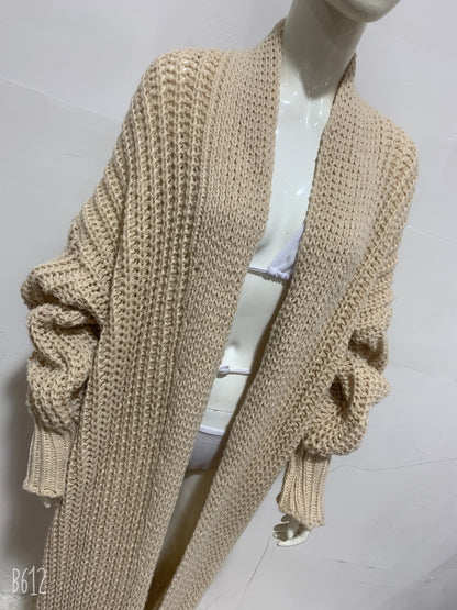 Large Version Long Sweater Coat Autumn  Winter  New Sweater Cardigan Thick Needle Loose   Women