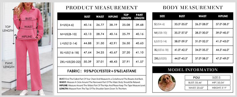 Women 2-Piece Outfit 2025 Fall Winter Lapel V Neck Long Sleeve Pullover and Wide Leg Pants Lounge Sets Pockets #Outdoorfun - Seldom Seen Styles