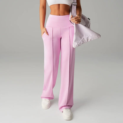 Loose, simple flat-bottom pants, suitable for women