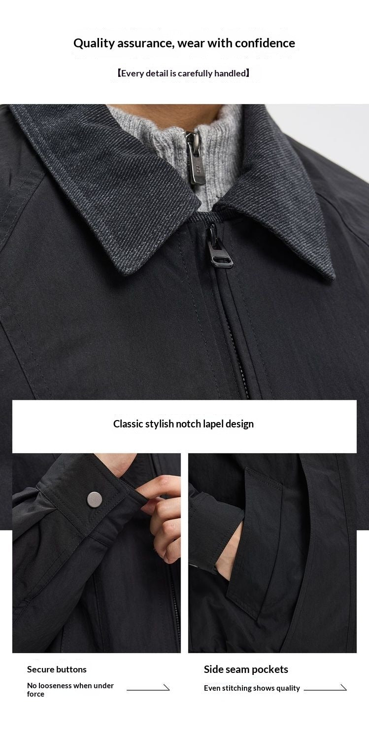 new winter men's down jacket 90 duck down two fashion trend coat lapel outdoor jacket