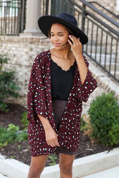 Women's Beach Cover up Swimsuit Kimono with Bohemian Floral Print, Loose Casual Resort Wear