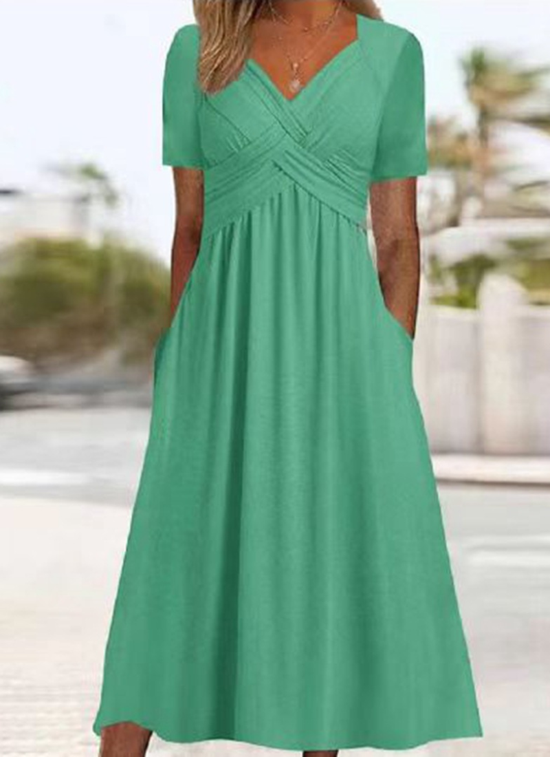 Monica | Stylish Crossover Dress - Seldom Seen Styles