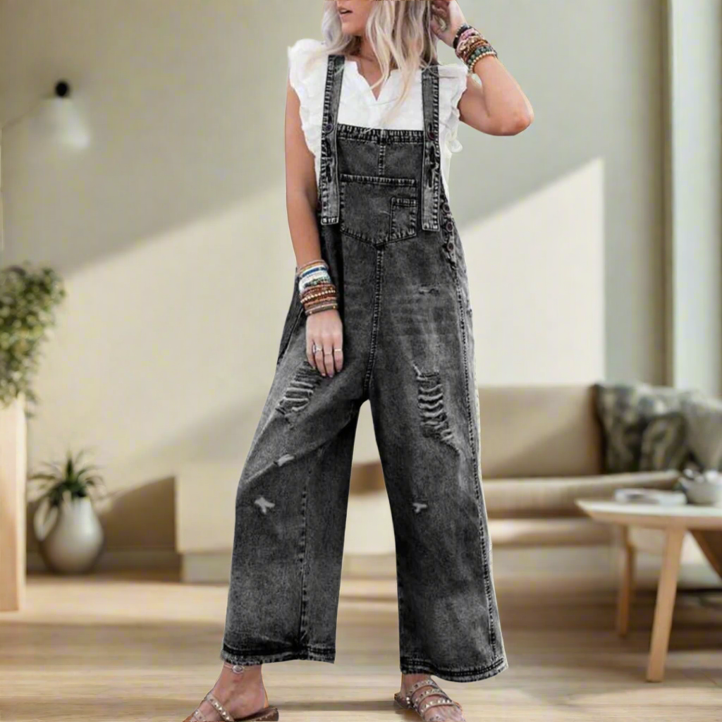 CARMELITA™ – Vintage Wash Adjustable Jumpsuit - Seldom Seen Styles