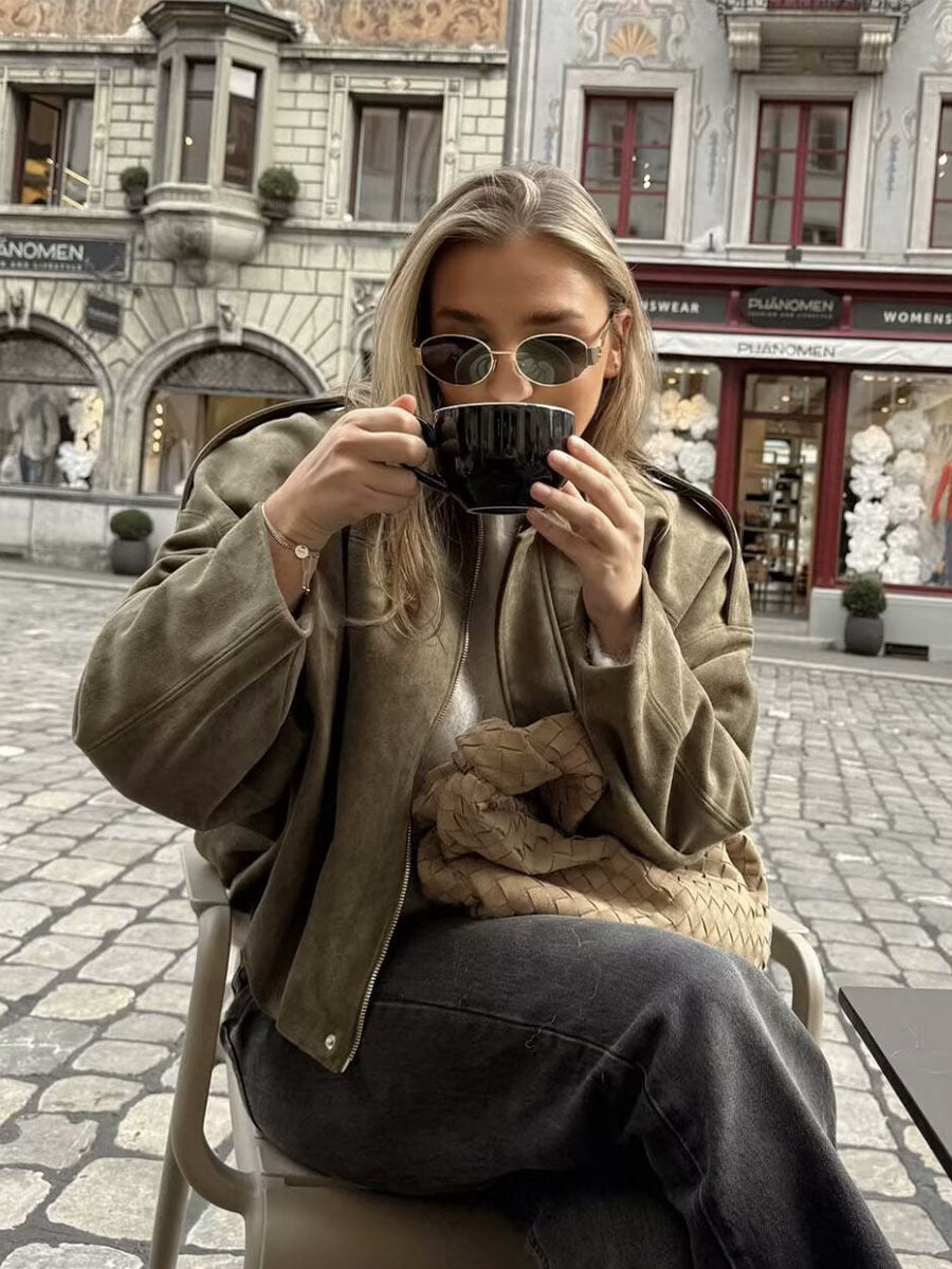 Cozy Touch Oversized Bomber Jacket - Seldom Seen Styles