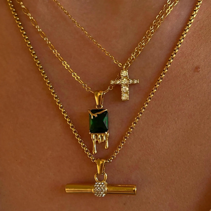 Collier à breloques ALICE plaqué or 18 carats