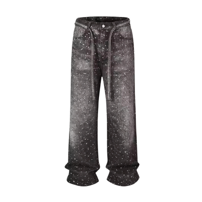 VYBES Rhinestone Baggy Pants