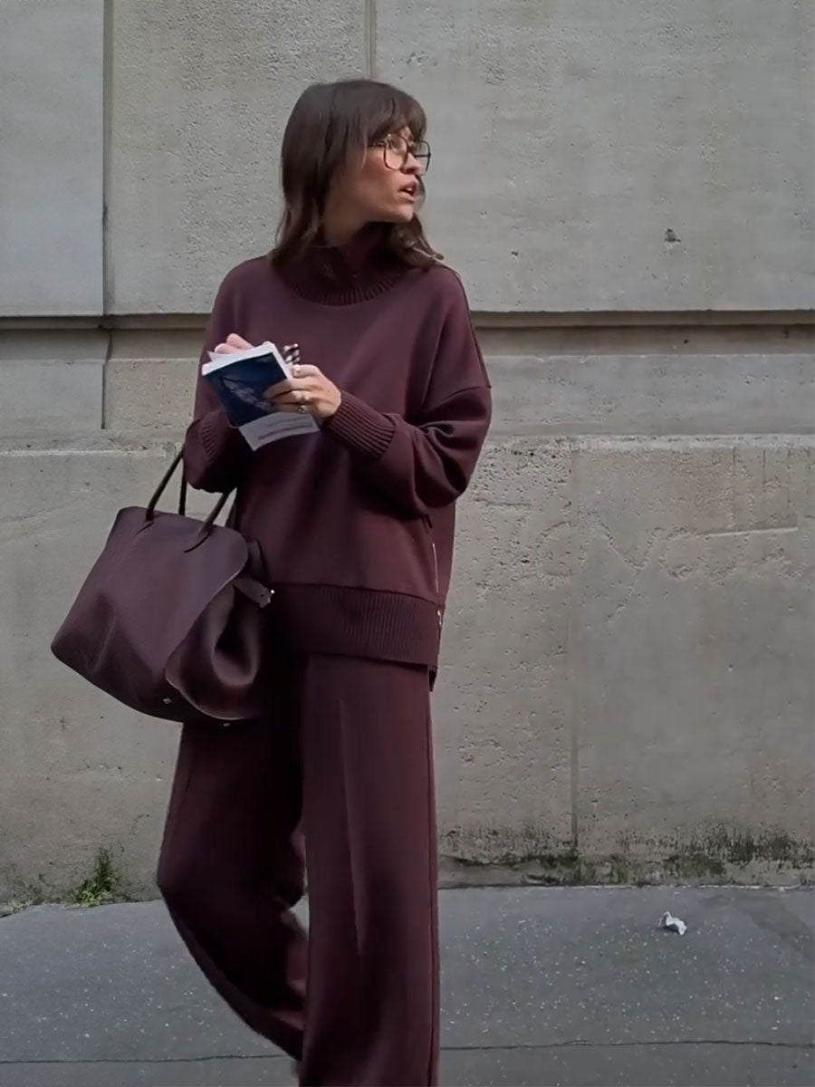 Relaxed Fit Sweatshirt Matching Set - Seldom Seen Styles