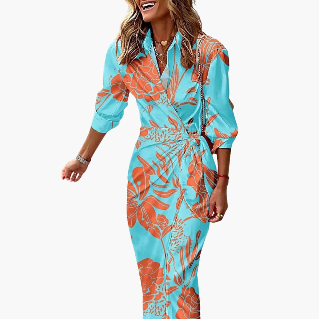 Striped Shirt Dress – Women's Maxi Dress Made of Cotton - Seldom Seen Styles