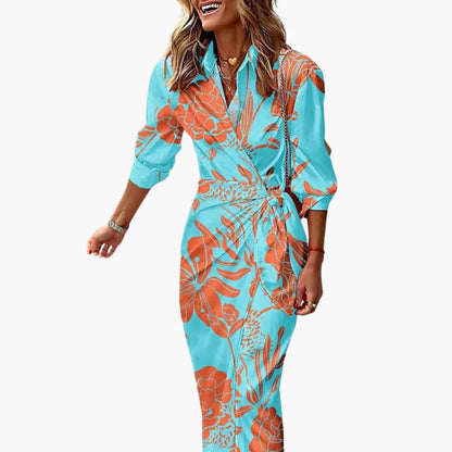 Gestreiftes Hemdkleid – Damen-Maxikleid aus Baumwolle