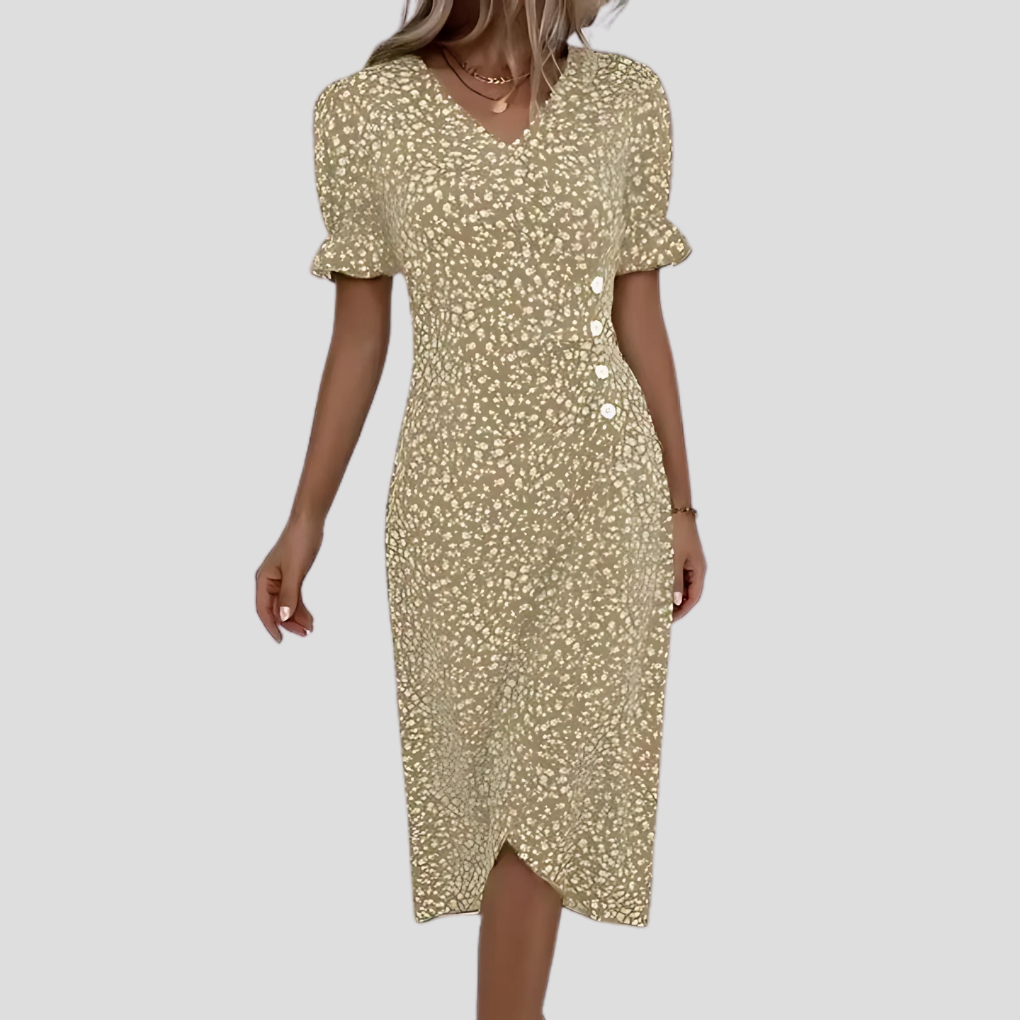 Women’s Elegant Floral Midi Dress - Seldom Seen Styles