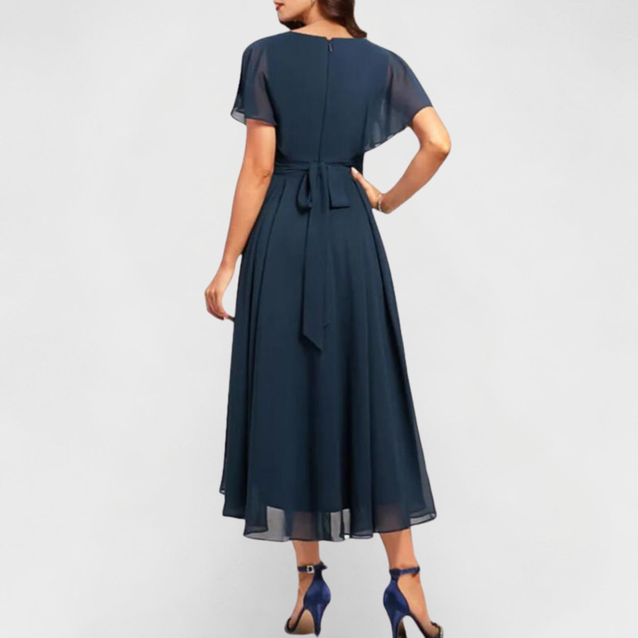Catalina - Flowing V-Neck Dress - Seldom Seen Styles