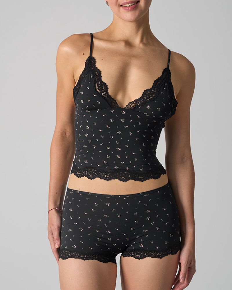 Lace Trim Cami And Short Set