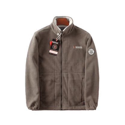 Double-Layer Fleece Hooded Jacket