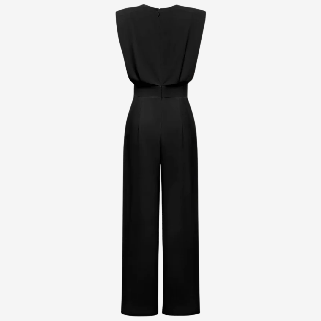 Women's Wide Leg Jumpsuit High Waist Sleeveless Elegant One Piece Outfit - Seldom Seen Styles
