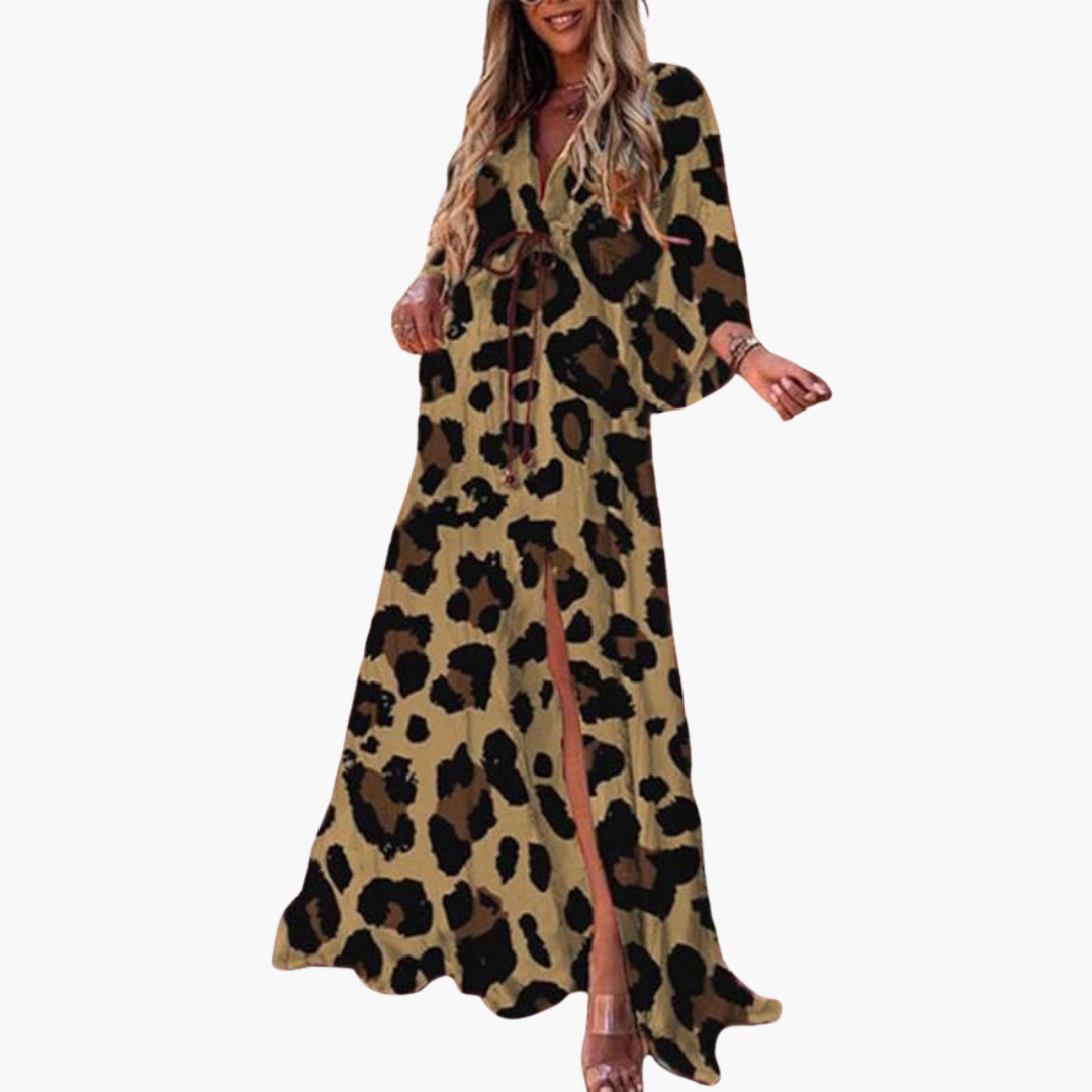 Colorful Summer Dress - Women's Maxi Dress with Floral Print - Seldom Seen Styles