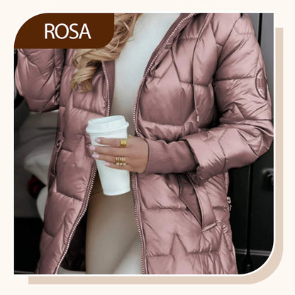 Damen Winter Warme Kapuzen-Mantel in mittlerer Länge