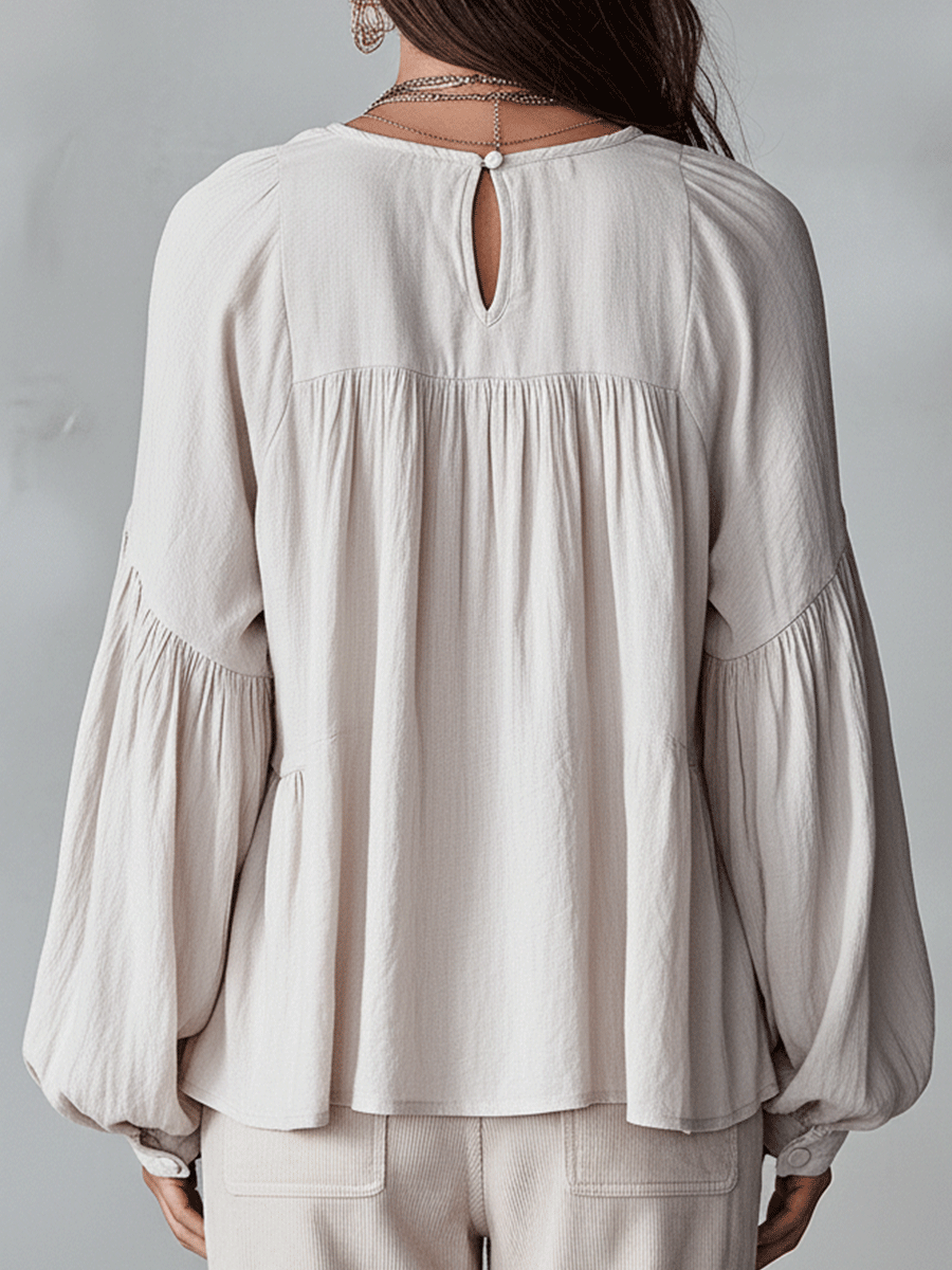 Airy Vintage-Inspired Ruffle Soft Ruffle Bohemian Blouse - Seldom Seen Styles