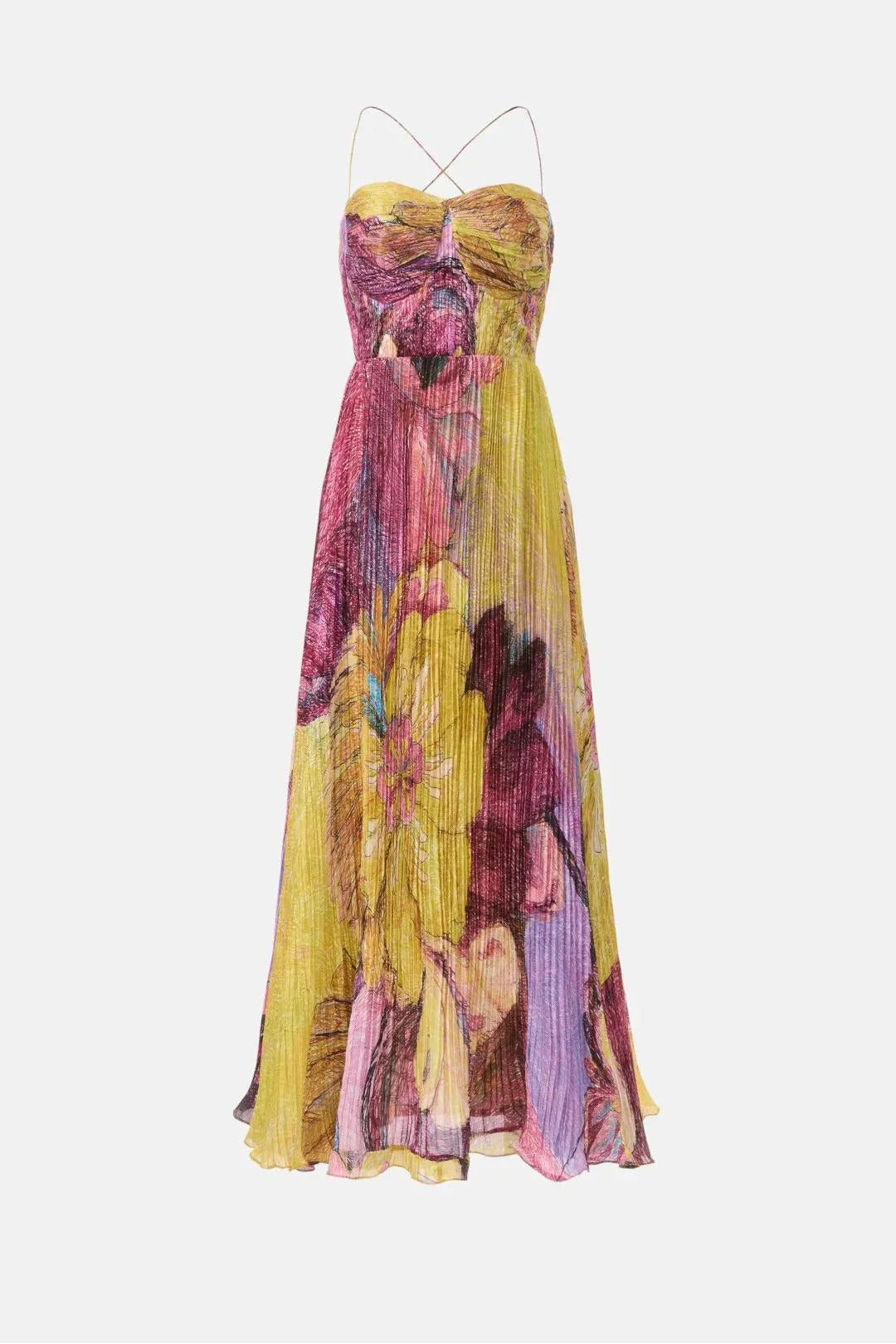 Kiara Multicolored Ikat Print Maxi Dress - Seldom Seen Styles