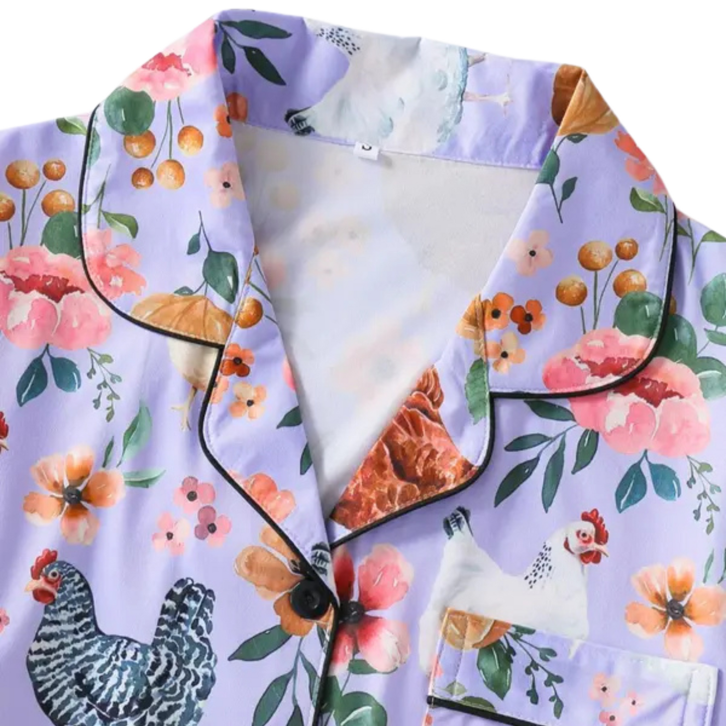 Floral Chicken Women's Pajama Set - Seldom Seen Styles